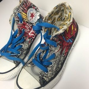 Converse All Star Superman Sneakers High Top Kids Size 13